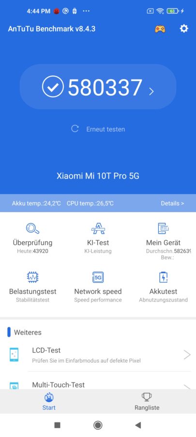 Xiaomi Mi 10T Antutu