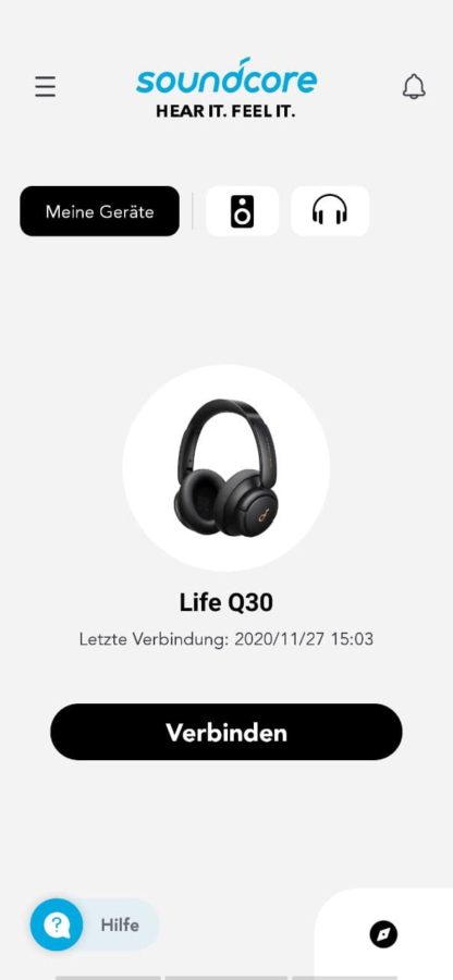 Anker Soundcore Life Q30 Test 1 APP