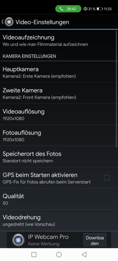 IP Camera Android Einstellung 2