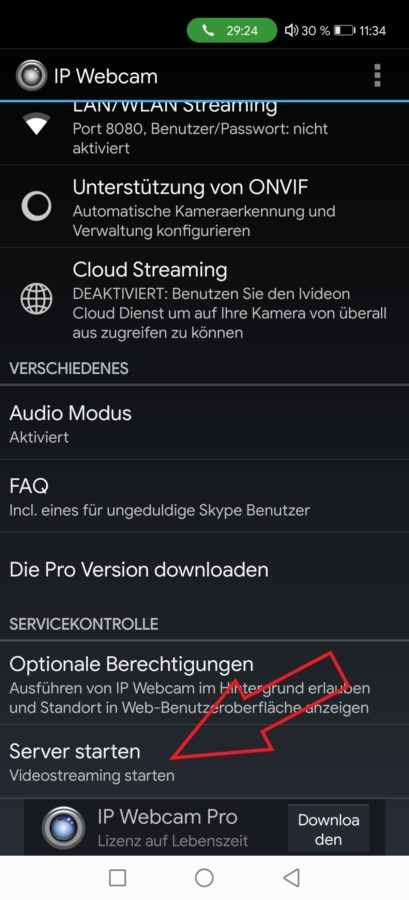 IP Camera Android Einstellung 3