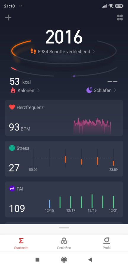 Amazfit GTR 2 Zepp App 01