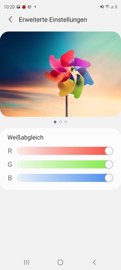 Samsung Galaxy S20 FE Display Settings 2