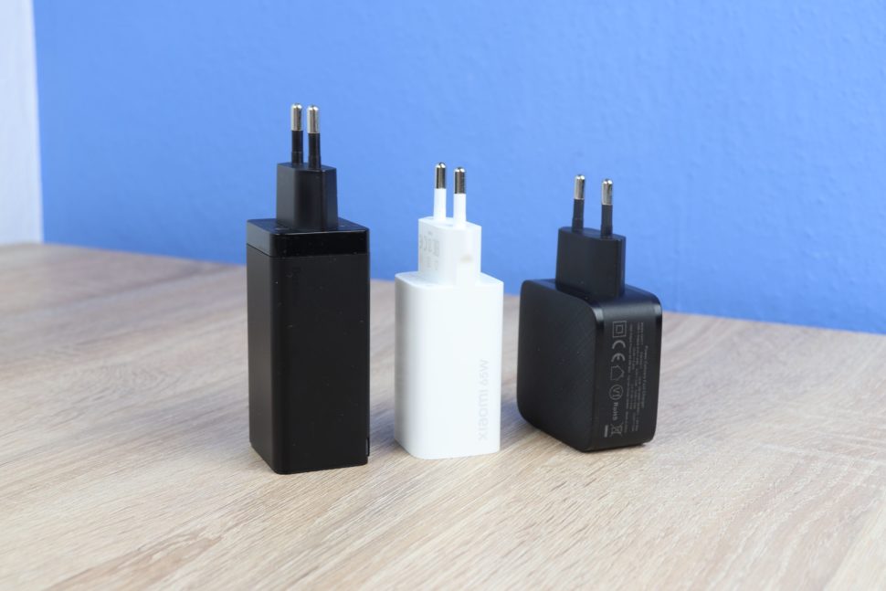 Xiaomi 65 Watt GaN USB C Ladegerät Größenvergleich 1