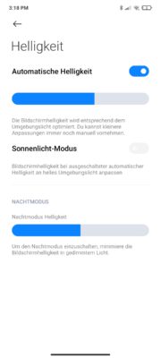 Displayeinstellungen Poco F3 Test 2