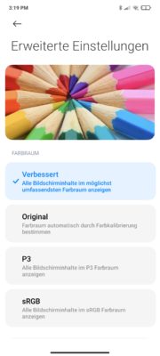 Displayeinstellungen Poco F3 Test 4