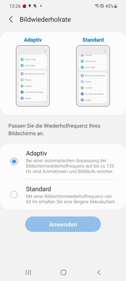 Samsung galaxy s21 display settings 3