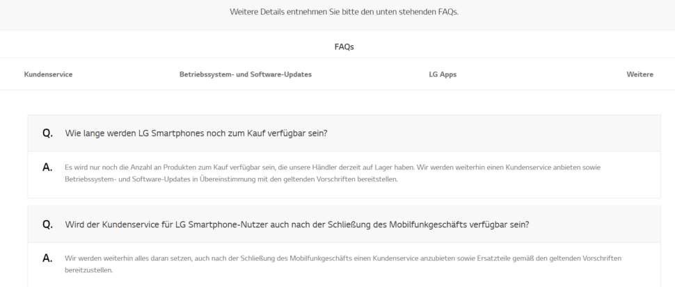 FAQ LG Ende