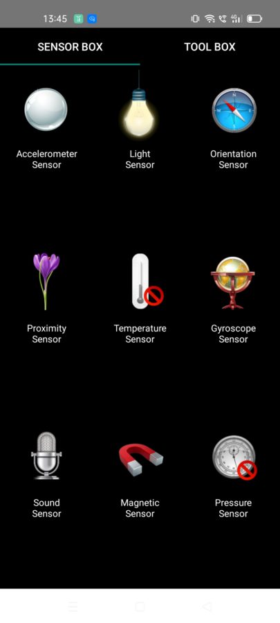 realme GT Sensors