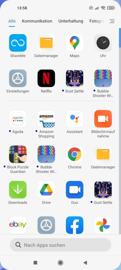 Xiaomi Mi 11 Lite 4G App Drawer