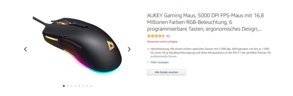 Aukey auf Amazon II