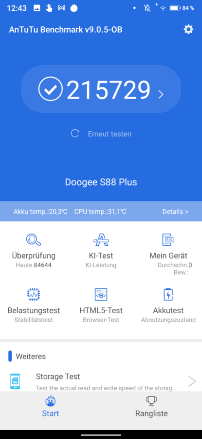 Doogee S88 Plus  Antutu