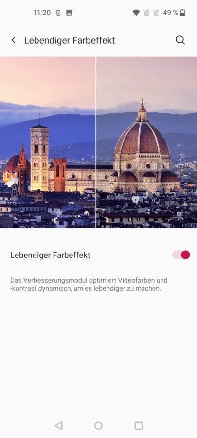 OnePlus 9 Testbericht Screenshot Display 2