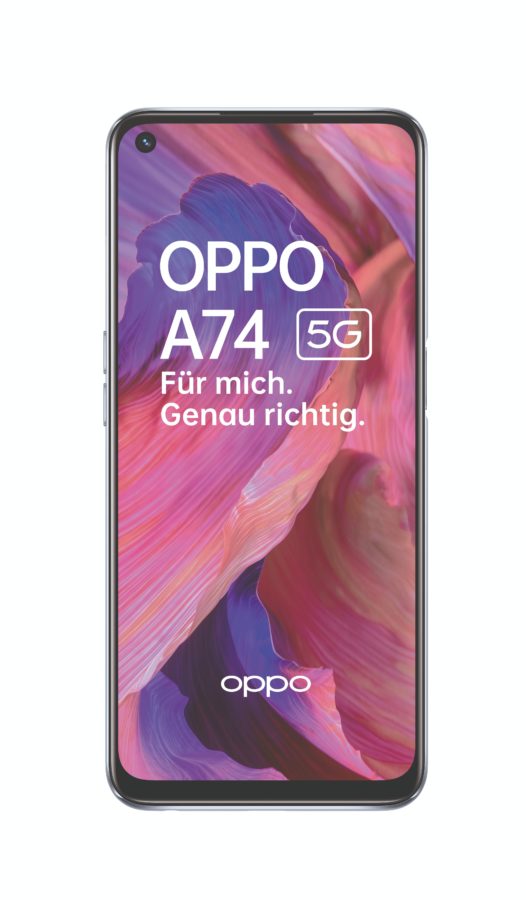 Oppo A74 5G Titelbild Space Silver II