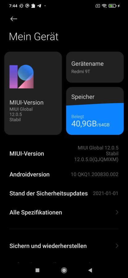 Redmi 9T Miui 12 1