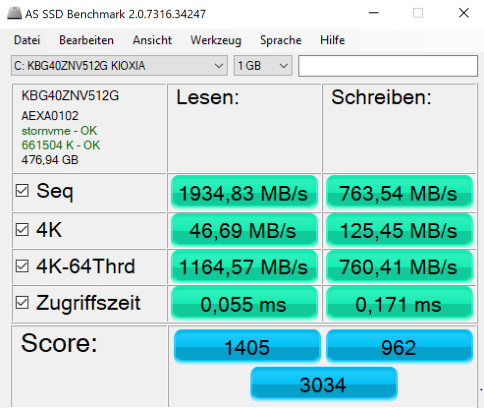 AS SSD Bench