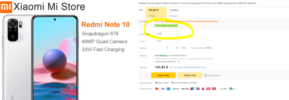 Redmi Note 10 Deal