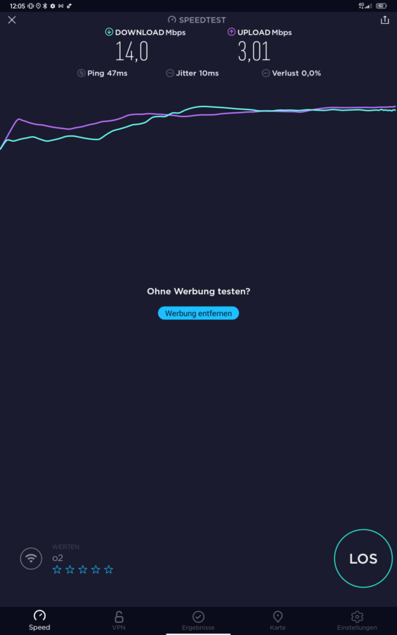 Blackview Tab 9 speedtest