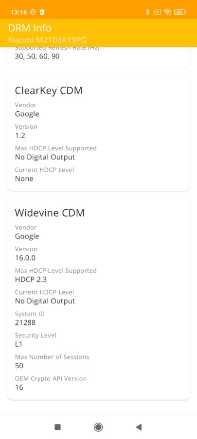 XIaomi Poco M3 Pro Widevine