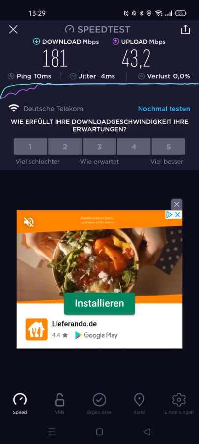 WLAN Geschwindigkeit Realme 8 1