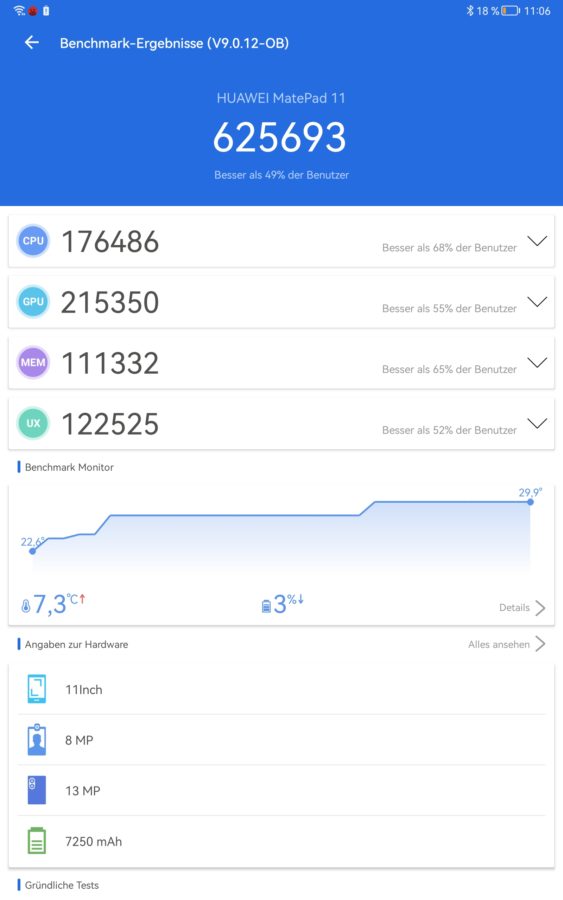 huawei matepad 11 stylus benchmark antutu