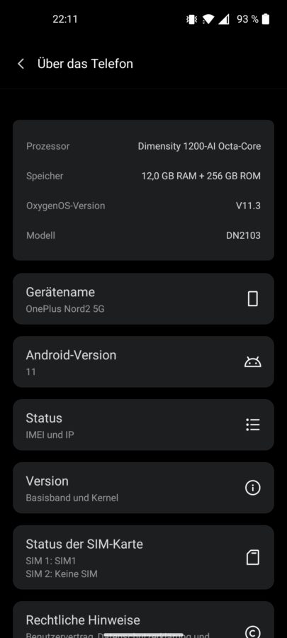 OnePlus Nord 2 Test Screenshot System 4