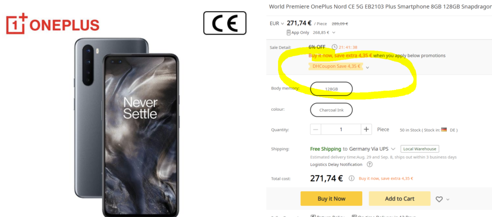 Oneplus Nord CE DHGate