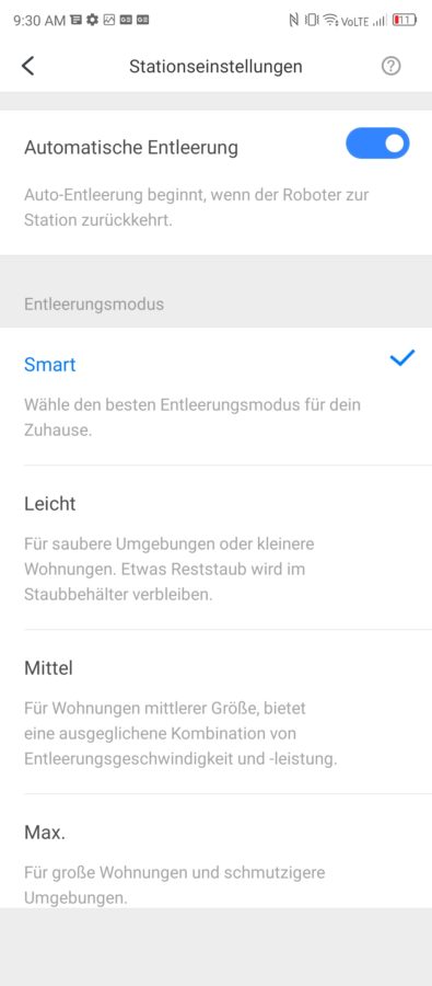 Roborock S7 mit Absaugstation App 3