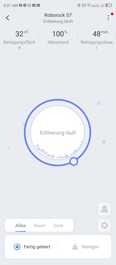 Roborock S7 mit Absaugstation App 6
