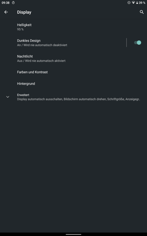 Teclast m40 pro displaysettings 2