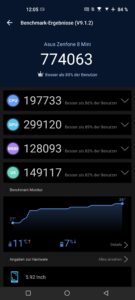 Asus ZenFone 8 Test Benchmark Throtteling