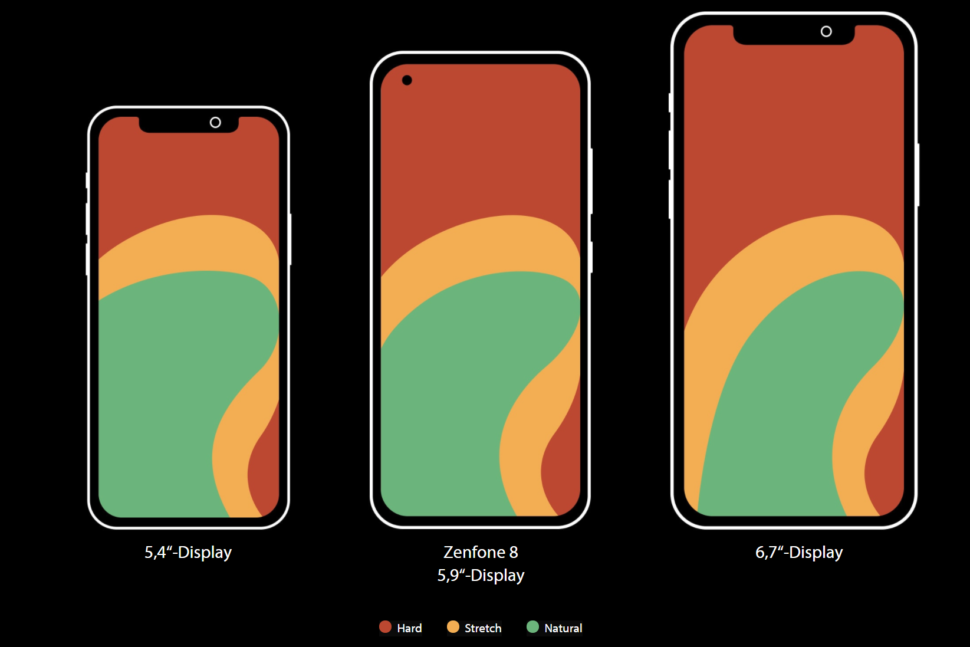 Asus ZenFone 8 Test Displaynutzung