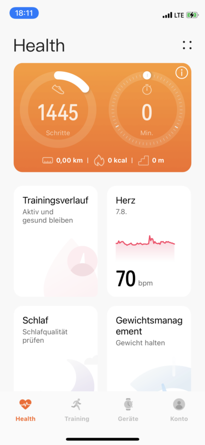 huawei health screenshot 1