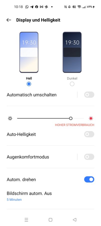 realme gt master edition DISPLAY settings 2