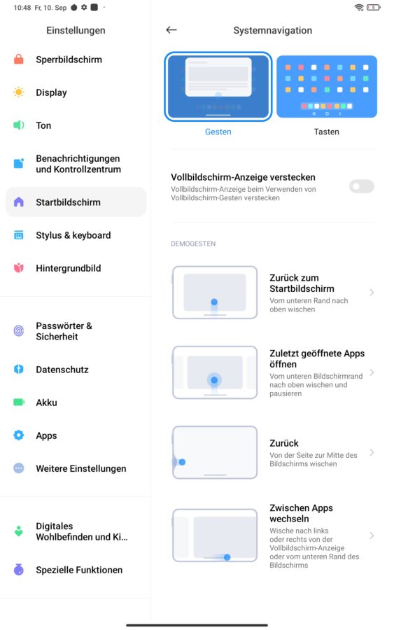 Xiaomi Mi pad 5 displaysettings 5