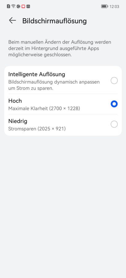 huawei p50 pro displaysettings 2