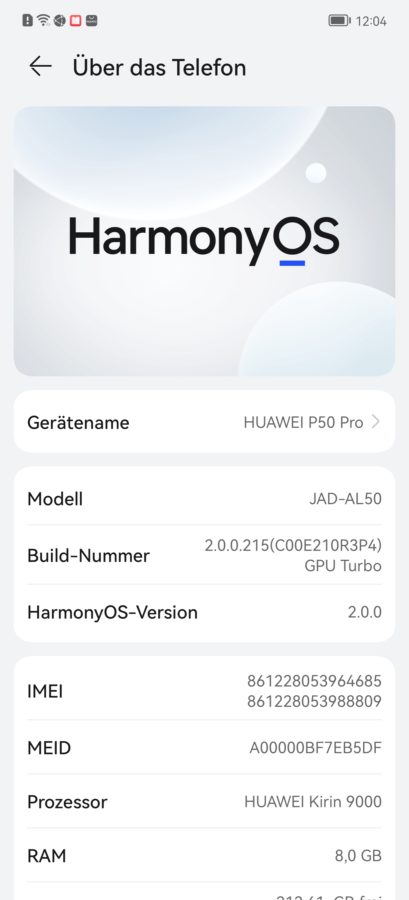 huawei p50 pro harmonyos 3