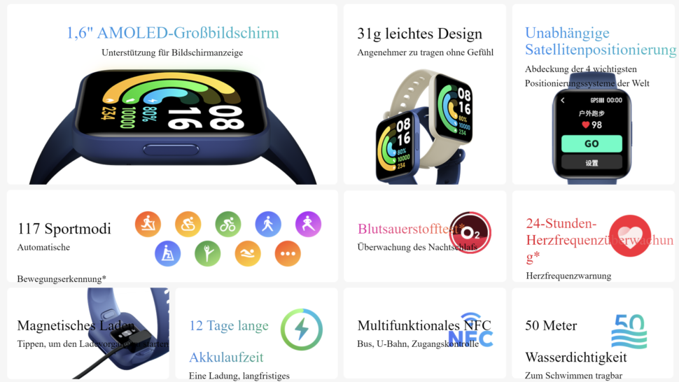 Redmi Watch 2 Spezifikationen