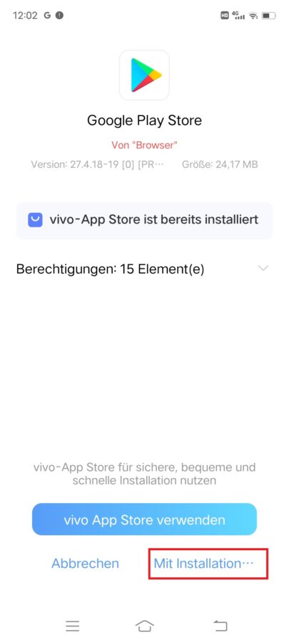 Google Playstore installieren Vivo X70 Pro 2 1