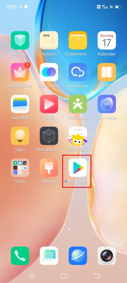 Google Playstore installieren Vivo X70 Pro 4 1