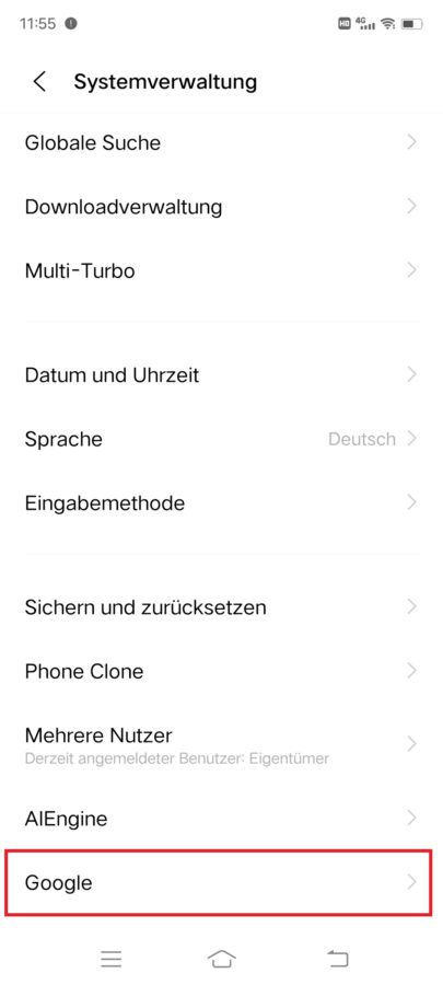Vivo X70 Pro Google account anmelden 3