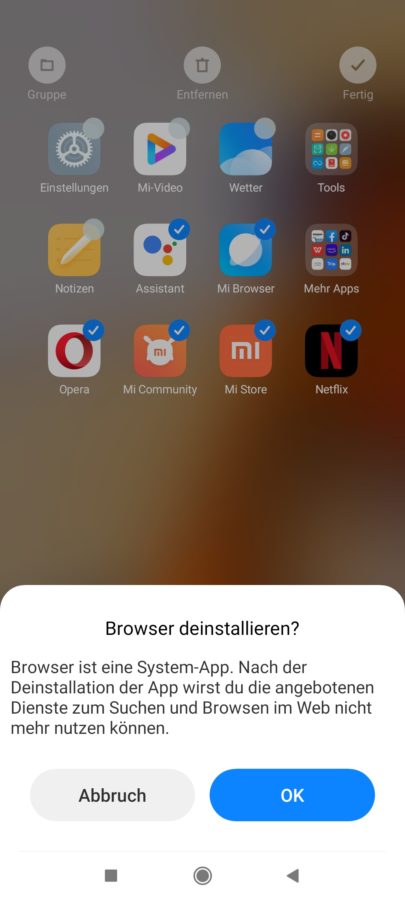 Xiaomi MIUI 12.5 Apps deinstallieren System 6