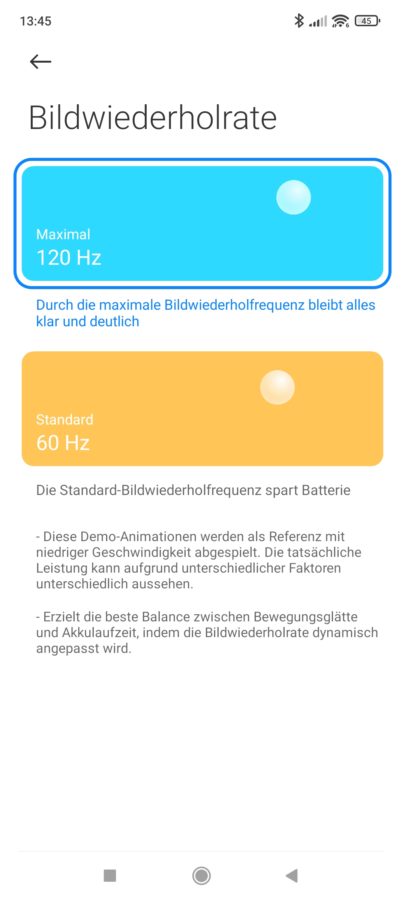 Displayeinstellungen Xiaomi 11T 3