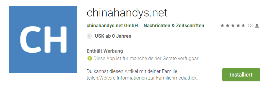 Die chinahandys.net App