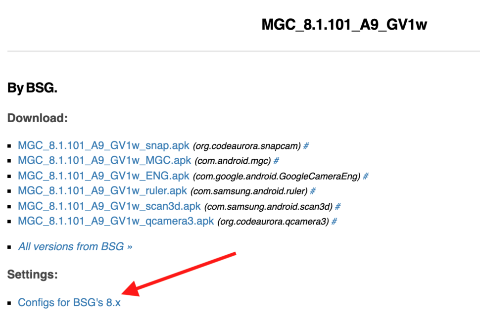 BSG Google Camera Mod Anleitung Configs