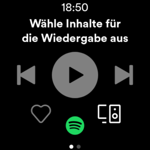 TicWatch Pro 3 Ultra Test Screenshot Uhr Spotify 1