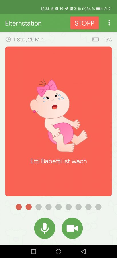 babymonitor 3g baby ist wach