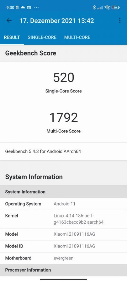 Poco M4 Pro Geekbench