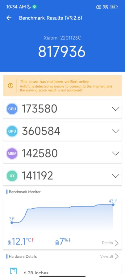 Antutu Benchmark Xiaomi 12 2