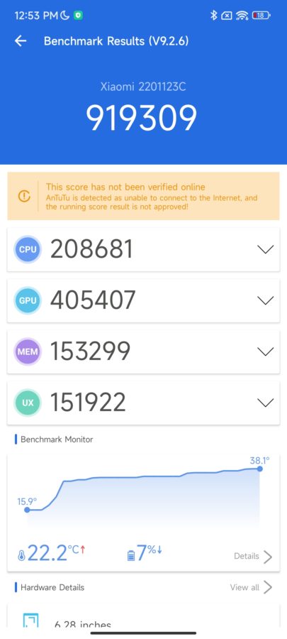 Antutu Benchmark Xiaomi 12