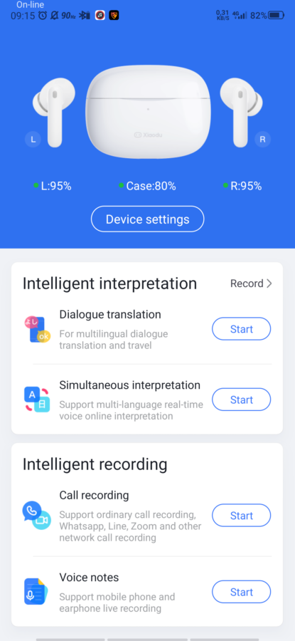 Baidu Xiaodu Du Smart Buds Pro App 4